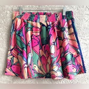 Adidas Women’s Original Mini Tennis Multicolor Floral Pleated Pockets Large